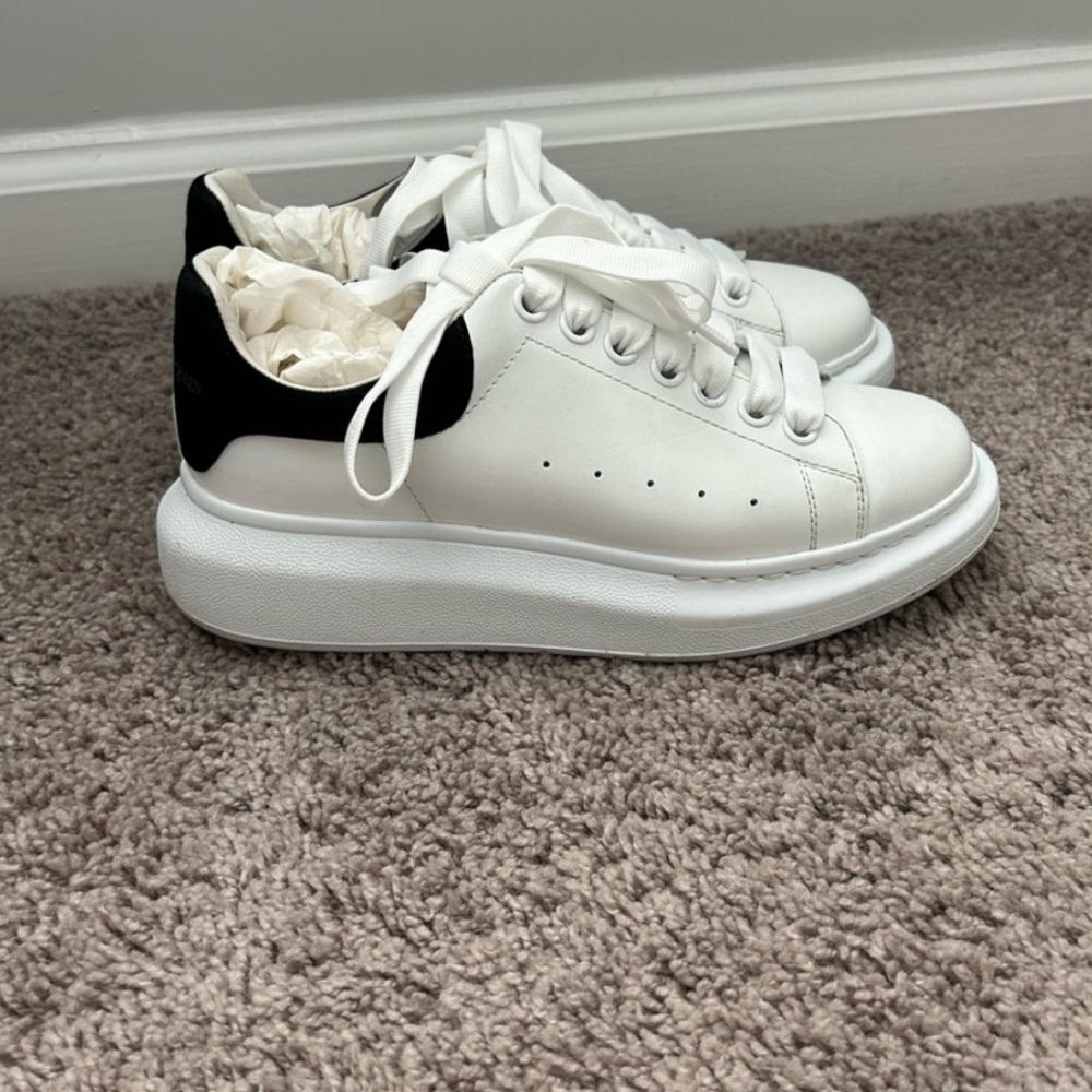 Alexander McQueen White and Black Sneakers